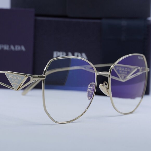 Final Price! Prada PR57YS ZVN08N Pale Gold Eyeglasses 57mm - Picture 7 of 11